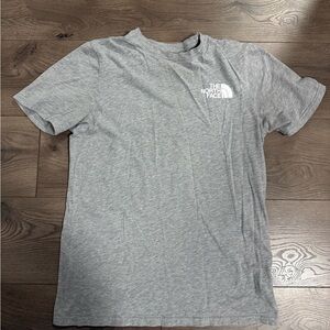 Mens The North Face Gray Short Sleeve Tee Used